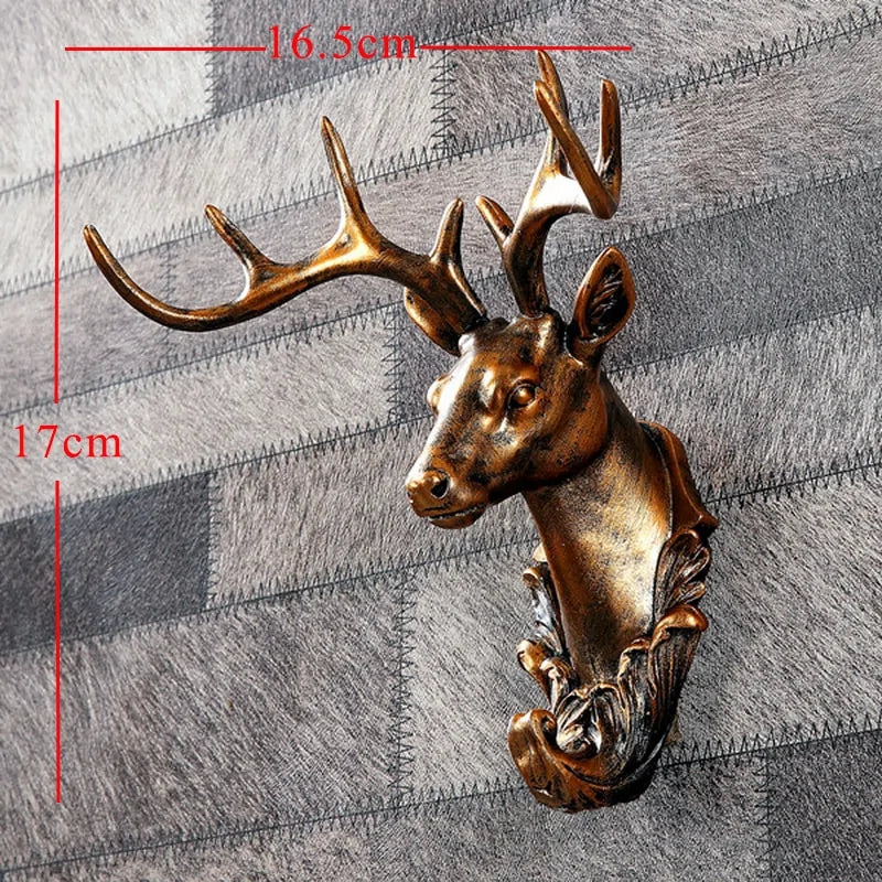 Modern 3D Deer Head Wall Sculpture – Faux Taxidermy Art