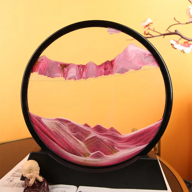 Calming Moving Sand Art Frame | Relaxing Kinetic Desktop Decor