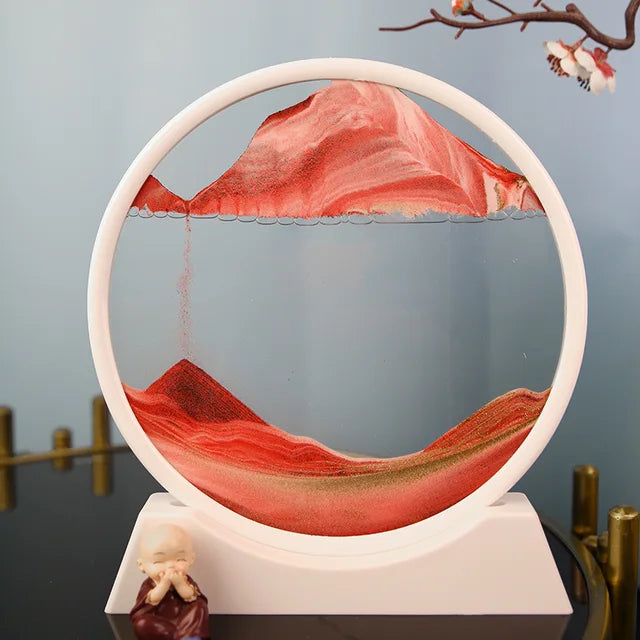 Calming Moving Sand Art Frame | Relaxing Kinetic Desktop Decor
