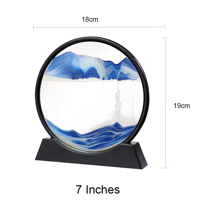 Calming Moving Sand Art Frame | Relaxing Kinetic Desktop Decor