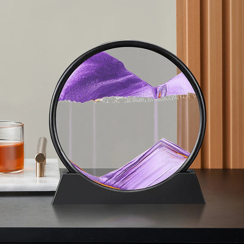 Calming Moving Sand Art Frame | Relaxing Kinetic Desktop Decor