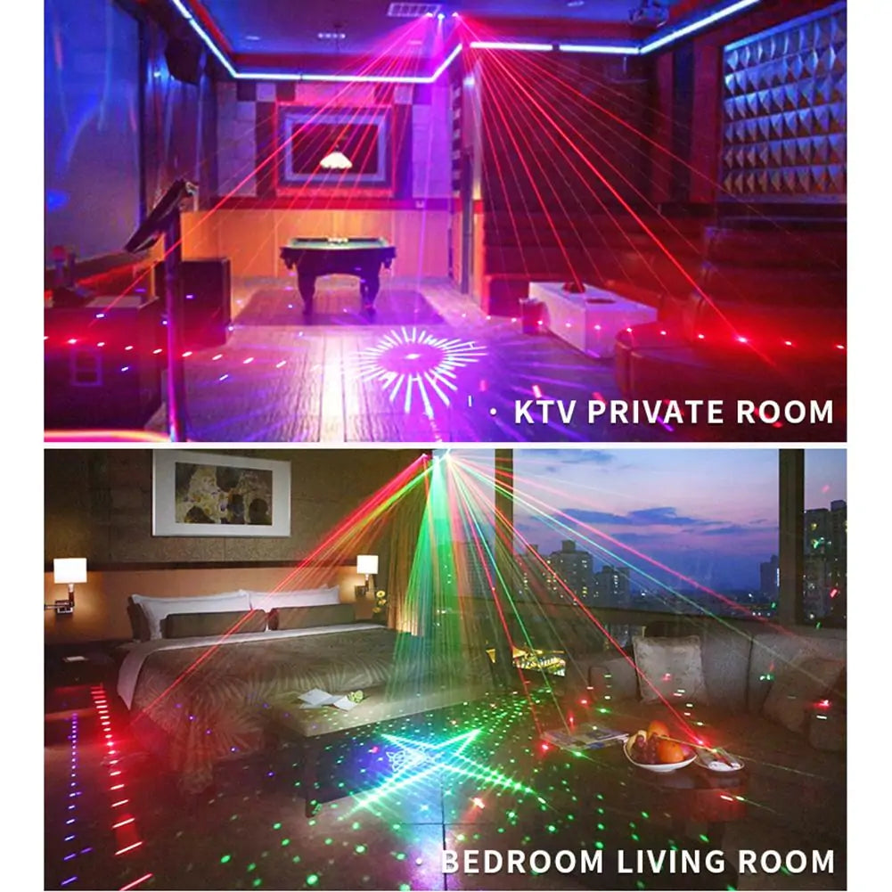 9-Eye Laser Stage Light - Professional Party & DJ Lighting